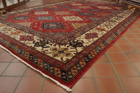 Handmade fine Afghan Kazak carpet - WS295879