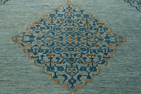 Fine handmade Afghan Modern Ziegler carpet - 306472