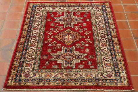 Handmade Afghan Kazak rug - WS307756