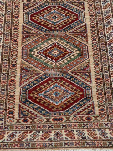 Fine handmade Afghan Kazak rug - ENR307892