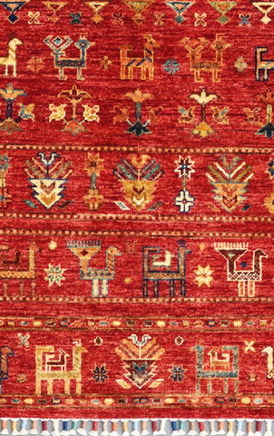 Handmade fine Afghan Samarkand rug - ENR308191