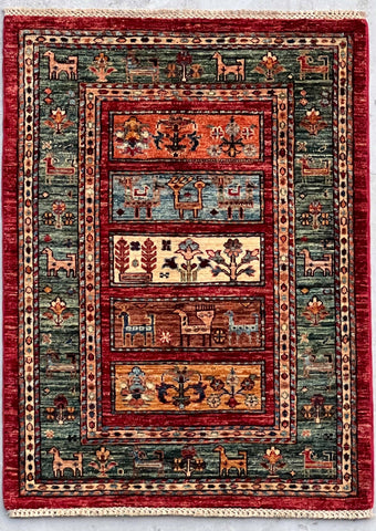 Handmade Afghan Kharjeen rug - ENR308318