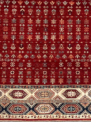 Handmade Afghan Kharjeen rug - ENR308366