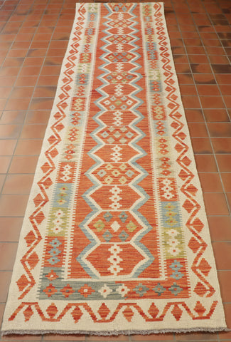Handmade Afghan Kilim extra long runner - WS308919
